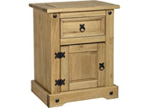 Corona Pine One Door Bedside - 1